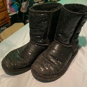 Black sparkles Ugg boots